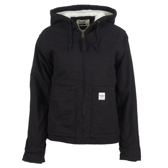 Eddie Bauer Jackets & Blazers - Eddie Bauer Womens Black Hooded Bomber Jacket/NWT/Size L